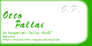 otto pallai business card